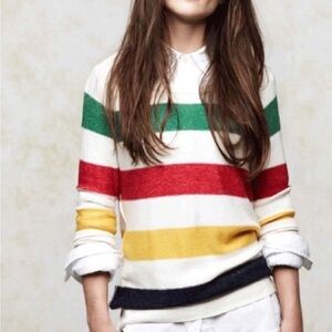 Reversible cotton cashmere HBC Hudson’s Bay iconic stripe sweater